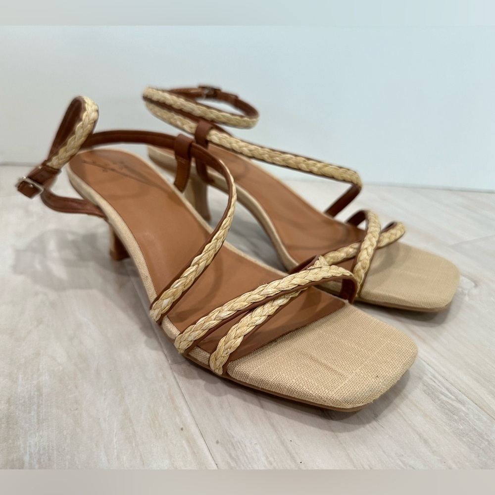 A New Day Strappy Raffia Sandals in Tan - Picture 2 of 5